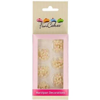 FunCakes Decoraciones de Mazapán Flores Listo Para ser Usar en la Decoración de Tartas, Perfecto para Cupcakes Temáticas y más, Certificado Sin Gluten, Set/30