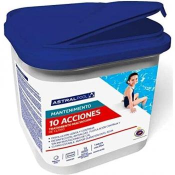 Mugar - Cloro10 Acciones ASTRALPOOL de Disolución Lenta y Continua 5kg - Tratamiento Multiacción