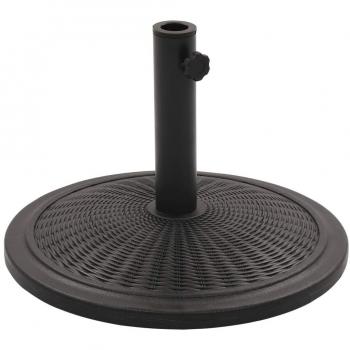 vidaXL Base Redonda de Sombrilla Negra 13 kg Soporte Paraguas Parasol Mueble