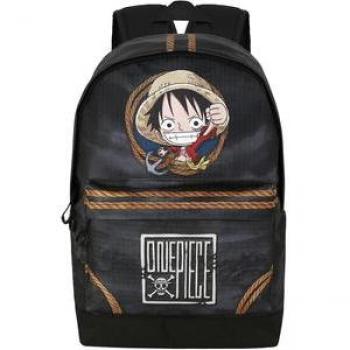 Mochila Ropes One Piece 44cm Adaptable Karactermania - Tamaño 44x31x18cm, Capacidad 24L, Color Negra