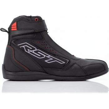 RST Botas de Moto para Mujer Frontier Negro-Rojo, características: diseño específico para mujer, color negro con detalles en rojo, talla 36, fabricadas con materiales resistentes al desgaste, protección en tobillos y puntera, suela antides