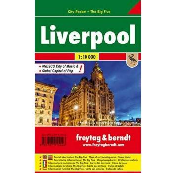 Mapa de la ciudad de Liverpool 1:10.000 plastificado - Planos detallados y prácticos