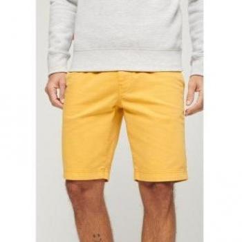 Superdry Vintage Officer Yellow Chino Shorts for Men