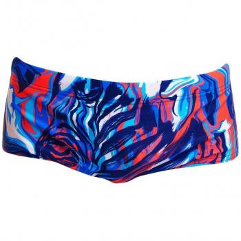 Funky Trunks Bañador Bóxer Sidewinder Zee Bra para niños, diseño colorido, ajuste cómodo, tejido de secado rápido, protección UV