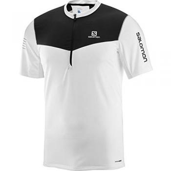 SALOMON FAST WING HZ SS TEE M - Camiseta, Hombre, Blanco