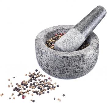 Mortero de Granito Westmark, 2 piezas, diámetro 13 cm, color gris