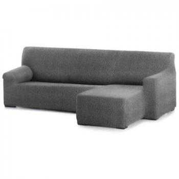 Funda para chaise longue de brazo corto derecho Eysa ROC Gris oscuro 120 x 120 x 360 cm