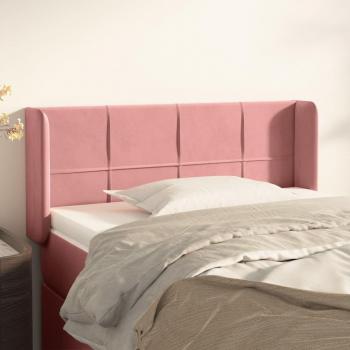 Cabecero de terciopelo rosa 83x16x78/88 cm VidaXL