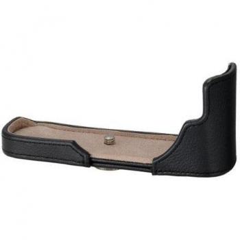 Olympus - Base protectora de piel negra para E-P3