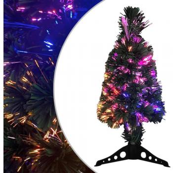 Árbol de Navidad Artificial Estrecho con Soporte y Fibra Óptica, disponible en dimensiones de 64 x 35 cm, 120 x 35 cm y 150 x 43 cm