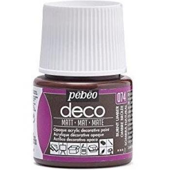 Pintura Acrílica Pébéo P.BO Déco - Marrón Quemado - Mate - 45ml