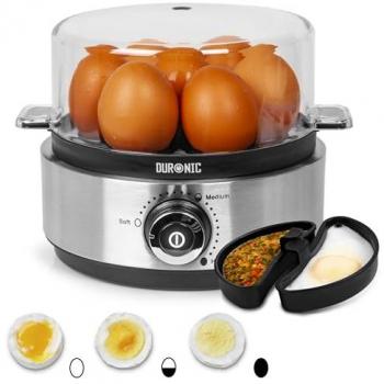 Hervidor de Huevos Duronic EB40 | 400W | Capacidad para 7 Huevos | Termostato y Minutero | Apagado Automático | Cocción de Huevos Duros, Mollet, Escalf