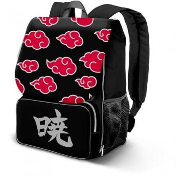 Mochila Expandible Naruto Shippuden Clouds, Negro, 30 x 45 cm, Capacidad 28 L