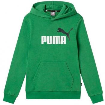 Sudadera Puma ESS Verde Junior con Logo Grande en Dos Colores