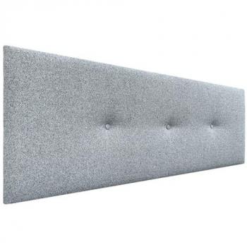 Cabecero Acolchado de Tela Acualine Liso con Botones en Gris Perla - 135x50cm para Camas 120/135/140 - Diseño Moderno y Lujo