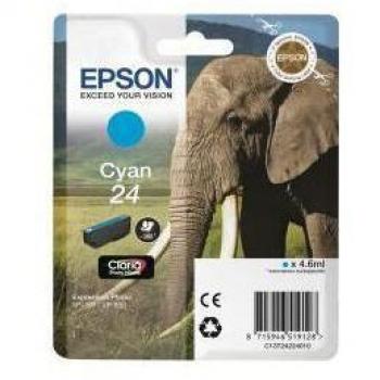 Epson 24 Claria Photo HD Ink, Cartucho de Tinta Original, Cian