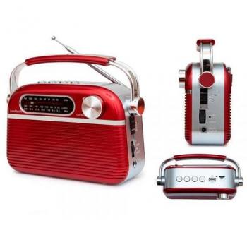Radio Vintage Kooltech Blues Rojo Bluetooth - Radio - Usb