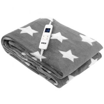 Manta Eléctrica N'oveen EB750 Gris, 150 x 80 cm, 3 niveles de temperatura, apagado automático, suave y lavable a mano