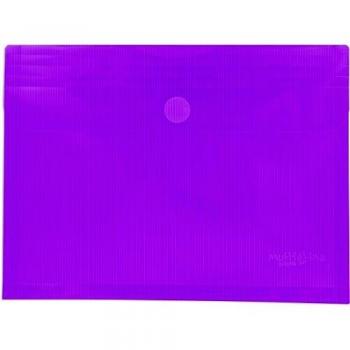Grafoplás 04872935 － Sobre plástico tamaño folio+ con fuelle － 5 unidades color violeta