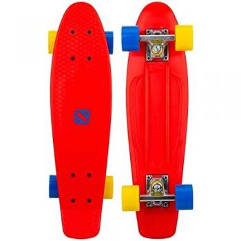 Nijdam Cruiser Sunset Cruiser 22.5'' - Skateboard, diseño de cruiser, longitud de 22.5 pulgadas, plataforma ancha para mayor estabilidad, ruedas suaves para un deslizamiento cómodo, ideal para principiantes y uso recre