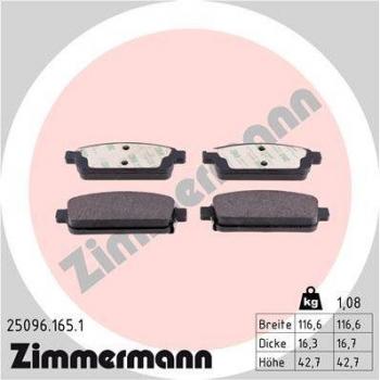 Pastillas de freno ZIMMERMANN 25096.165.1
