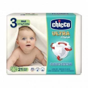 Chicco Pañales Talla 3 Midi (4-9 kg) 21 unidades