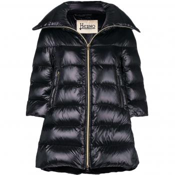 Herno Women's Cleofe Midi Down Jacket - Black, Size 42, PI0001DIC12017Z9300