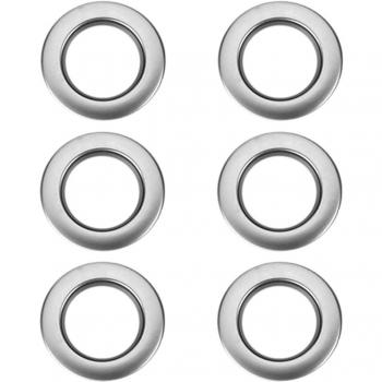 6pcs Anillos Ojales de Cortina de Plástico Redondos