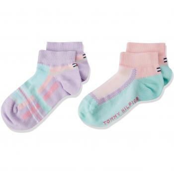 Tommy Hilfiger TH Girls Madras Sneaker 2p, Calcetines para Niñas, Multicolor