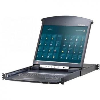 Consola KVM LCD 19 con IP integrada, 8 puertos RJ45, ATEN KL1508AiN