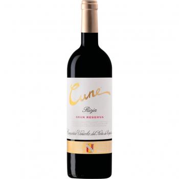 Cune Tinto Gran Reserva 2016 - Vino tinto, añada 2016, Denominación de Origen Rioja, elaborado con uvas Tempranillo y Graciano, envejecido en barricas de ro