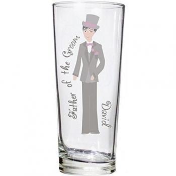 Personalizable la boda fabulosa de cristal para cerveza