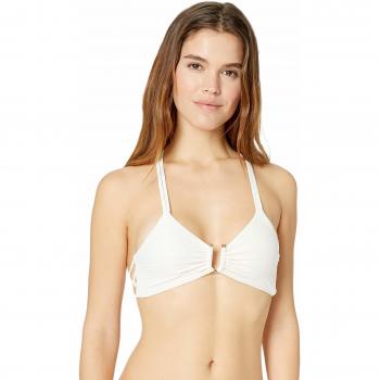 Vince Camuto Women's Textured Bikini Top Swimsuit with Hardware Detail