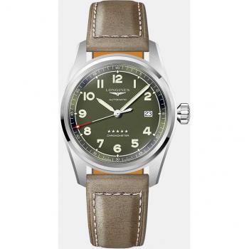 Longines Spirit Automatic Men's Watch with Brown Leather Strap - 40mm