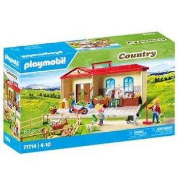 Granja maletín Playmobil Country - Juguete de construcción portátil, incluye figuras de granjeros y animales, diseño compacto para fácil transporte, ideal para juegos de rol y desarrollo creativo
