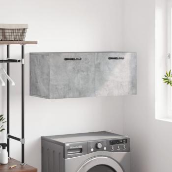 Armario de pared gris hormigón 80x36,5x35 cm de madera multicapa