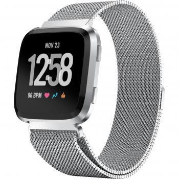 YaYuu para Fitbit Versa Bandas, Milanese Loop Correa de Acero Inoxidable Reemplazo de Malla Pulsera Cierre magnético Ajustable Correa Accessary Bracelet para Fitbit Versa Fitness Reloj Inteligente