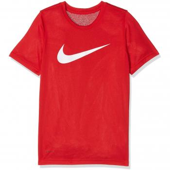 NIKE B Nk Dry tee SS Swoosh Solid Camiseta de Manga Corta, Niños, Rojo