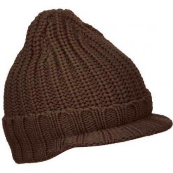 fraenklis Strick Schildmütze - Gorro de esquí para Hombre, Color marrón, Talla M