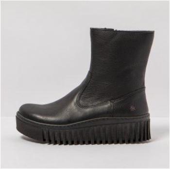 Botines de piel Art 1531 Nappa negro para mujer