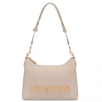 Love Moschino Bold Love Shoulder Bag 27 cm Beige Polyurethane