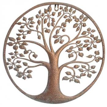 Adorno Apliques de Metal Gris Redondo 30x30x1cm - Signes Grimalt ORIGEN Home Decor