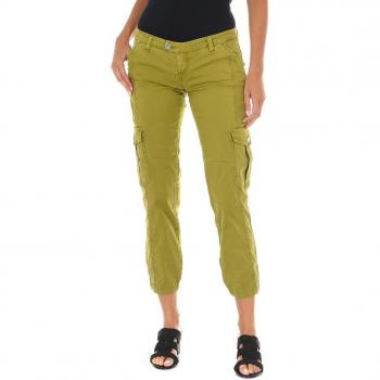 Pantalón Largo con Bajos de Corte Estrecho y Goma 70DBF0646-R216 Mujer