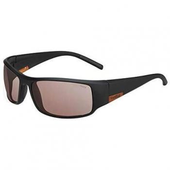 Bolle Unisex Photocromic Sunglasses Model 12575 King 63 - Matte Black Frame with Brown Lenses