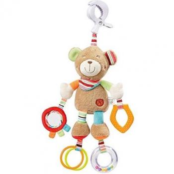 Teddy Actividad Fehn - Juguete de Motorik con Espejo y Anillos para Morder, Agarrar y Hacer Sonidos - Ideal para Bebés y Niños a Partir de 0 Meses