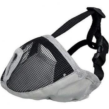 Trixie Bozal para Perros de Hocico Corto, Poliéster, Color Gris, Talla M