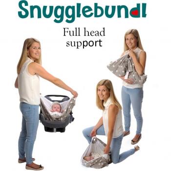 Snugglebundl 655656 - Mantita para bebé con asas - gris con estrellas, unisex