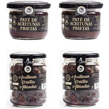 Aceitunas Prietas negras deshidratadas Katamala española 100% + Pate de Aceitunas Prietas Tapenade Olivada