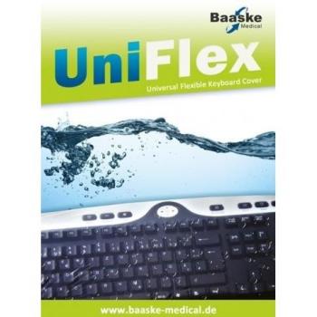 Funda de Teclado Uni Flex Baaske - Protección Transparente Antibacteriana y Antigérmenes
