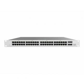 Cisco Meraki MS120-48FP Managed L2 Gigabit Ethernet Switch with Power over Ethernet (PoE), 48 Ports, 1U Rackmount, Grey